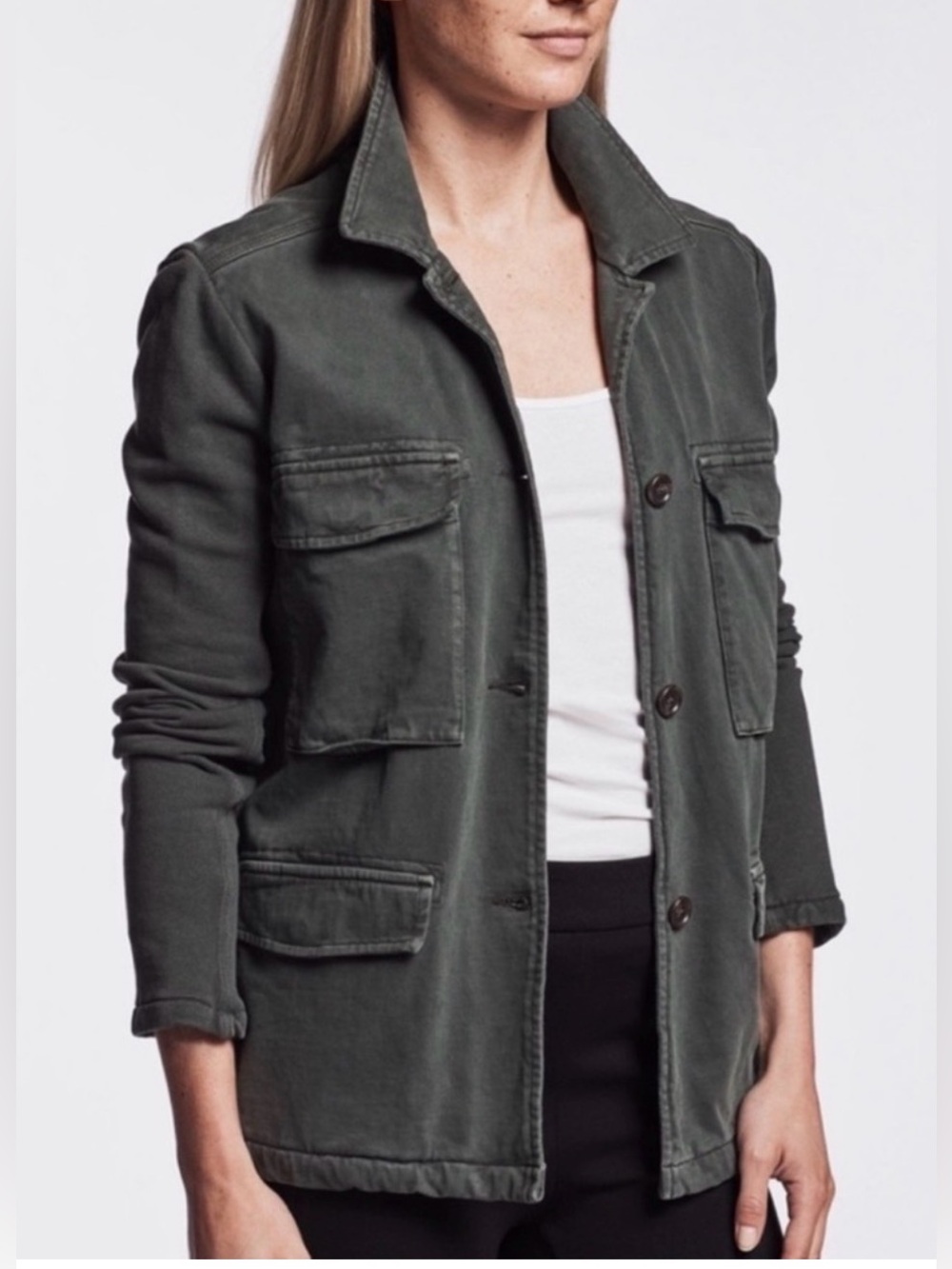 Standard James Perse Mixed Media Surplus Utility Field Jacket - Black/Charcoal